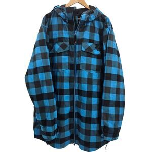 Nomis Mens Vintage Y2K Logo Hooded Snowboard Ski Waterproof Insulated Jacket XLT